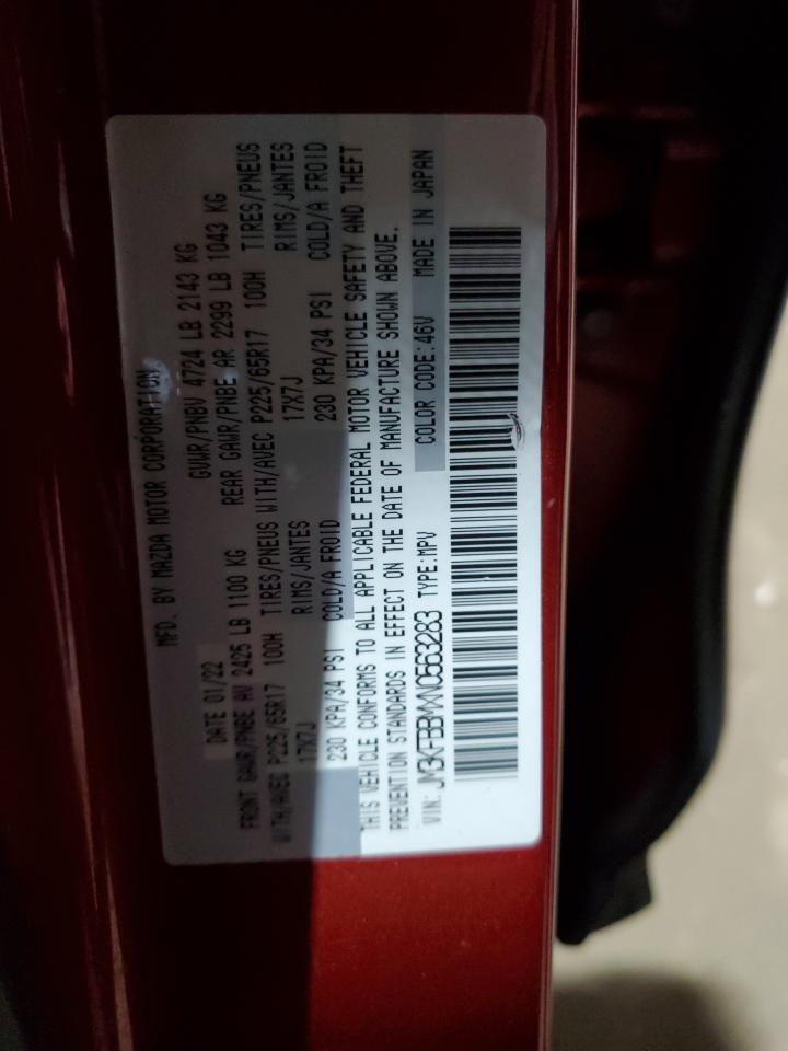 2022 Mazda Cx-5 Select VIN: JM3KFBBMXN0563283 Lot: 91328675