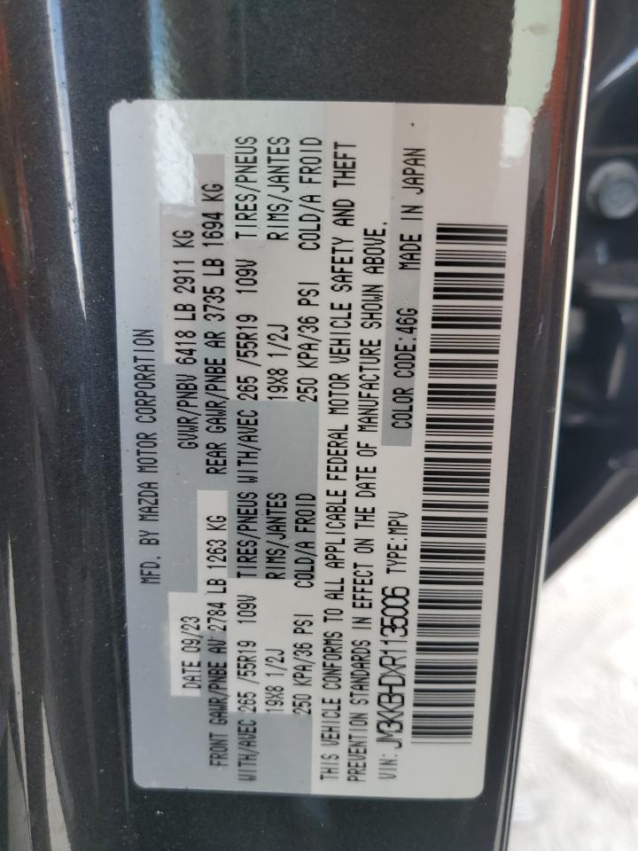 2024 Mazda Cx-90 Preferred VIN: JM3KKBHDXR1135006 Lot: 92950525