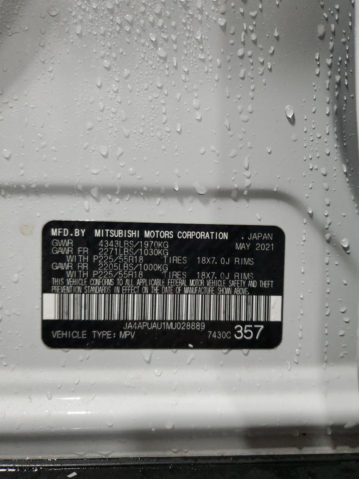 2021 Mitsubishi Outlander Sport Es VIN: JA4APUAU1MU028889 Lot: 92610435