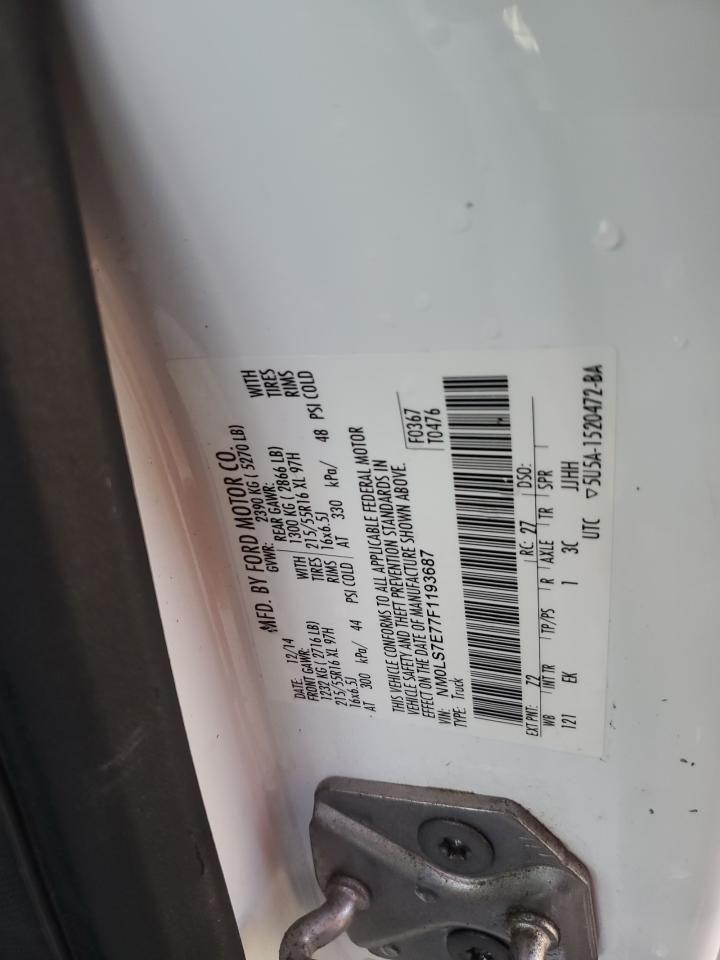 2015 Ford Transit Connect Xl VIN: NM0LS7E77F1193687 Lot: 93260015