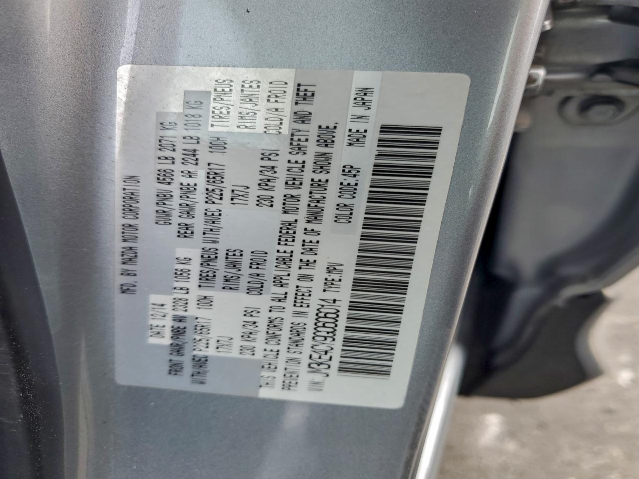 2016 Mazda Cx-5 Touring VIN: JM3KE4CY9G0606014 Lot: 94115855