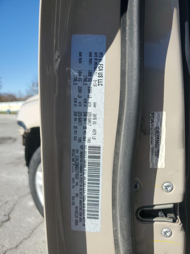 2016 Jeep Compass Sport VIN: 1C4NJDBB8GD770507 Lot: 92161615