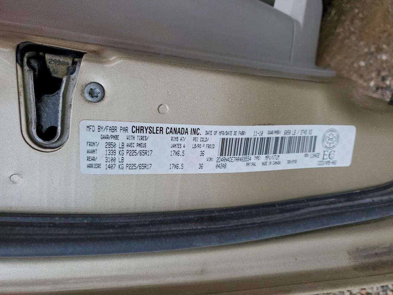 2010 Dodge Grand Caravan Se VIN: 2D4RN4DE7AR469554 Lot: 94608705