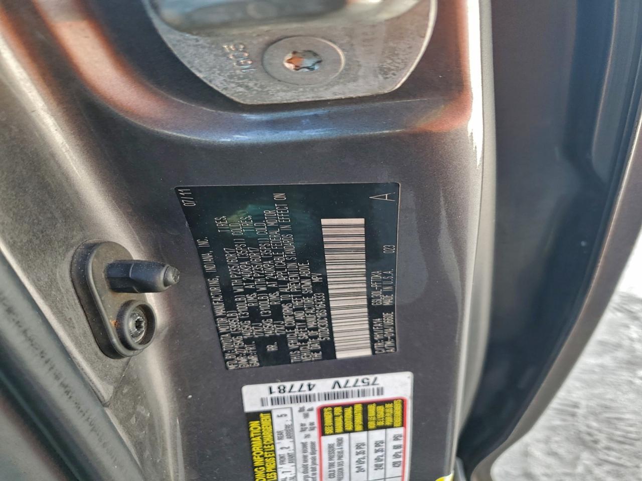 2011 Toyota Sienna VIN: 5TDZK3DC1BS164333 Lot: 94468965