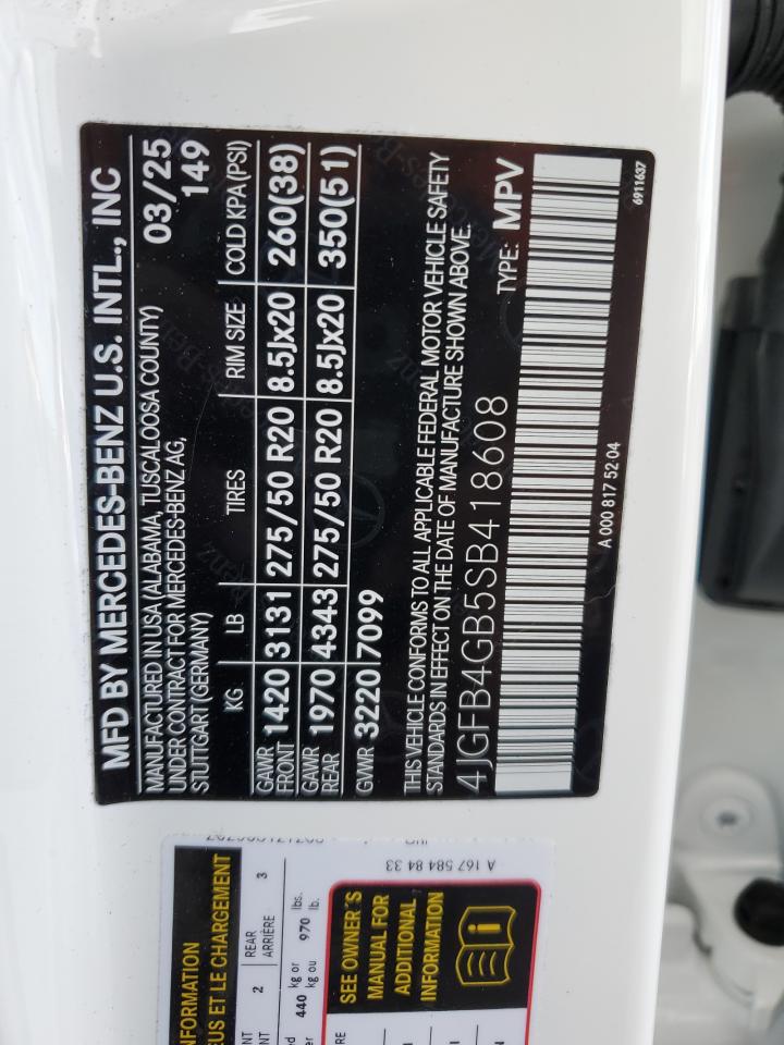 2025 Mercedes-Benz Gle 450E 4Matic VIN: 4JGFB4GB5SB418608 Lot: 91241165