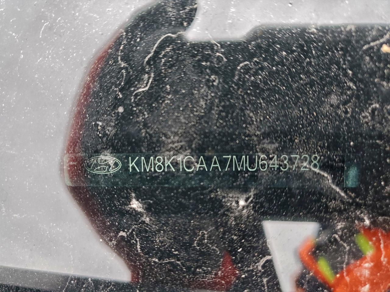 2021 Hyundai Kona Se VIN: KM8K1CAA7MU643728 Lot: 93252025