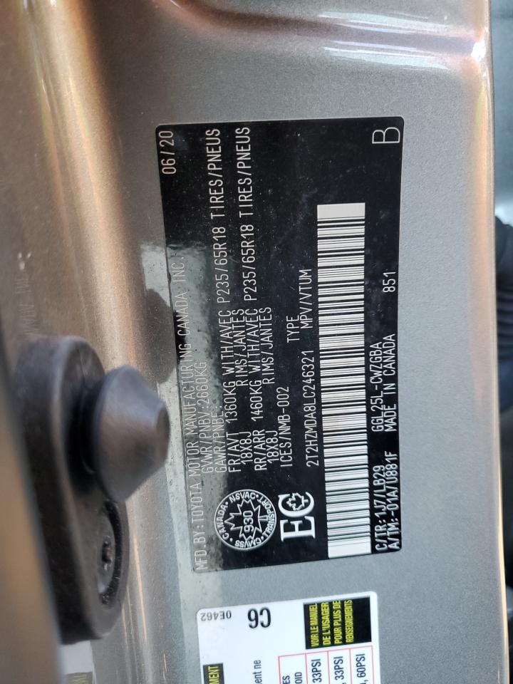 2020 Lexus Rx 350 VIN: 2T2HZMDA8LC246321 Lot: 91168335