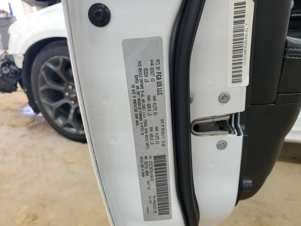 2020 Chrysler 300 S VIN: 2C3CCABT6LH164181 Lot: 91495995