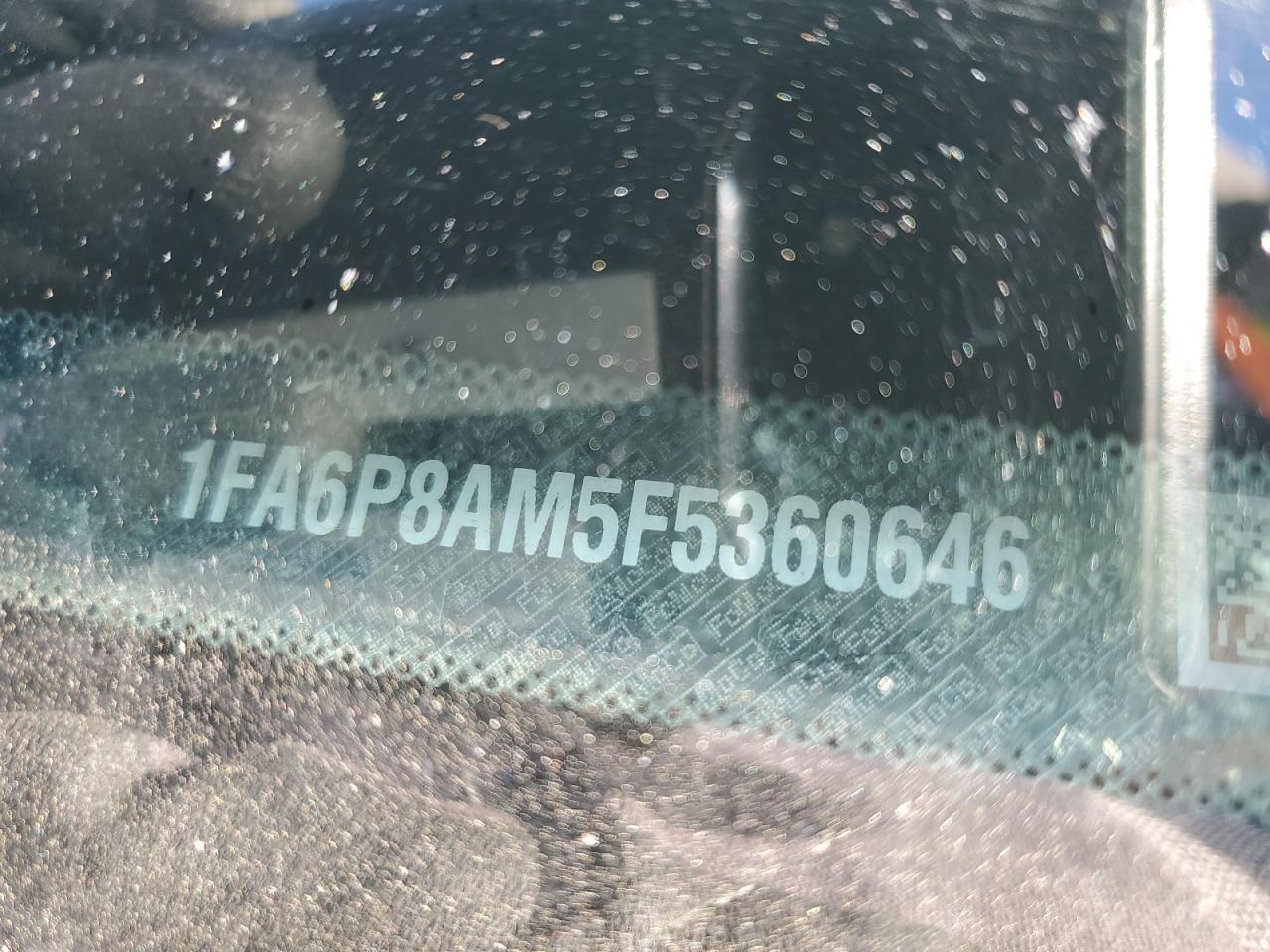 2015 Ford Mustang VIN: 1FA6P8AM5F5360646 Lot: 92651915