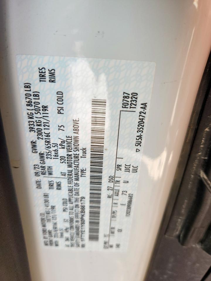 2023 Ford Transit T-150 VIN: 1FTYE1Y80PKB66179 Lot: 91730645