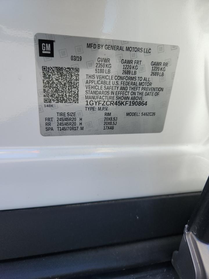 2019 Cadillac Xt4 Premium Luxury VIN: 1GYFZCR45KF190864 Lot: 91120805