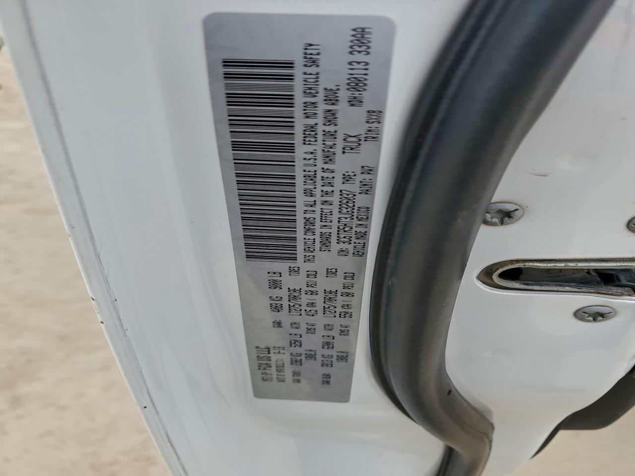 2018 Ram 2500 St VIN: 3C6TR5HT3JG326037 Lot: 93615775