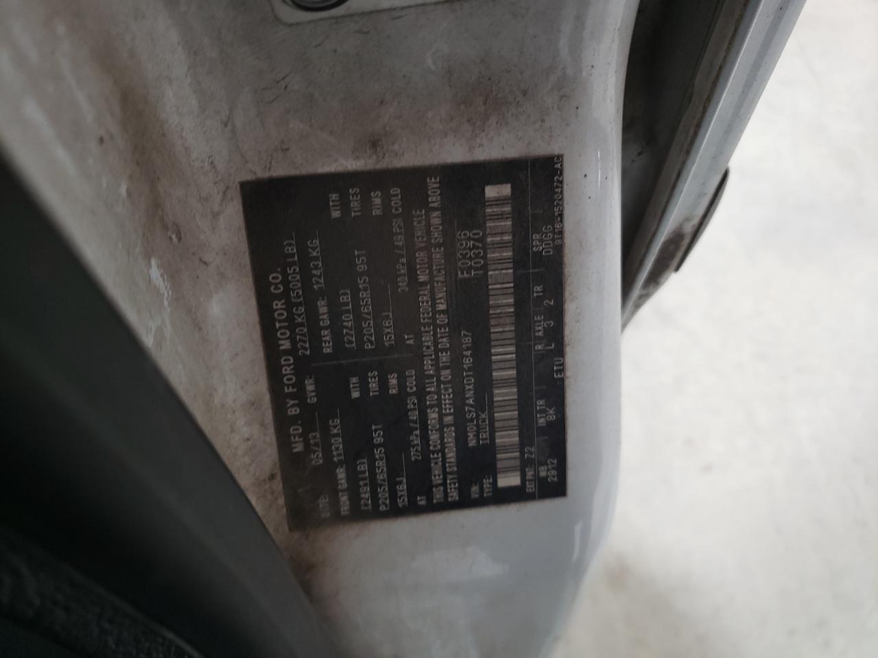 2013 Ford Transit Connect Xl VIN: NM0LS7ANXDT164187 Lot: 90211485