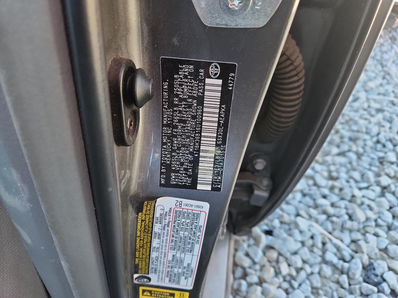 2006 Toyota Avalon Xl VIN: 4T1BK36B16U100960 Lot: 92343545