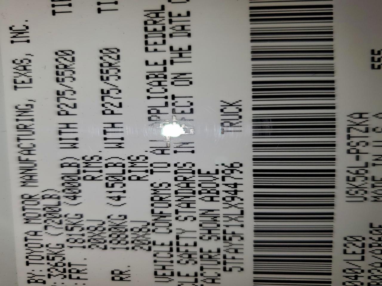 2020 Toyota Tundra Crewmax 1794 VIN: 5TFAY5F1XLX944796 Lot: 95223175