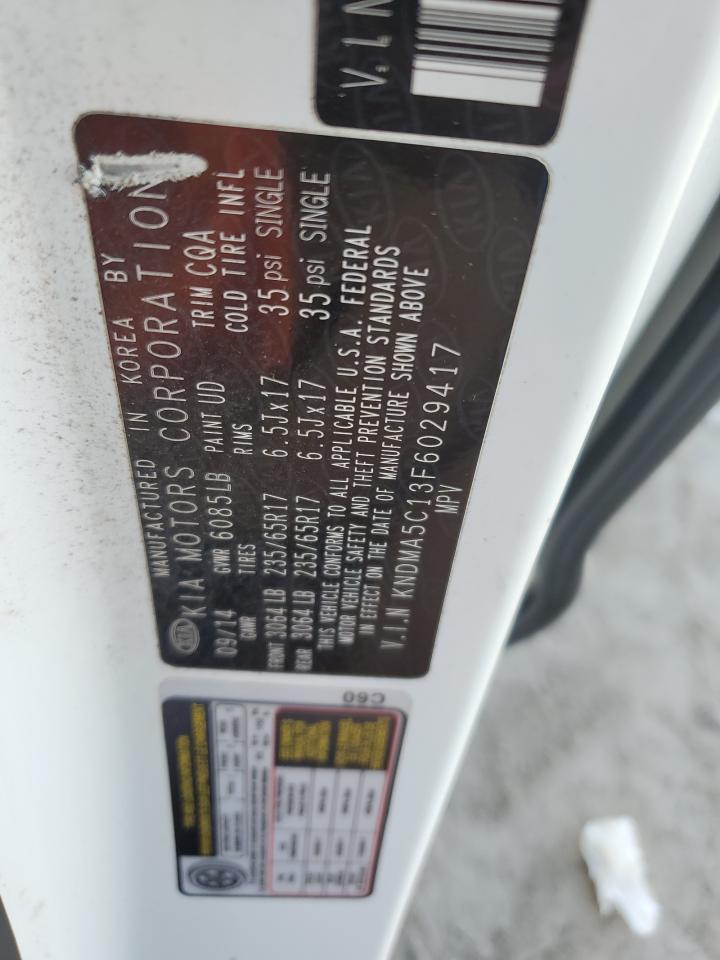 2015 Kia Sedona L VIN: KNDMA5C13F6029417 Lot: 93657965