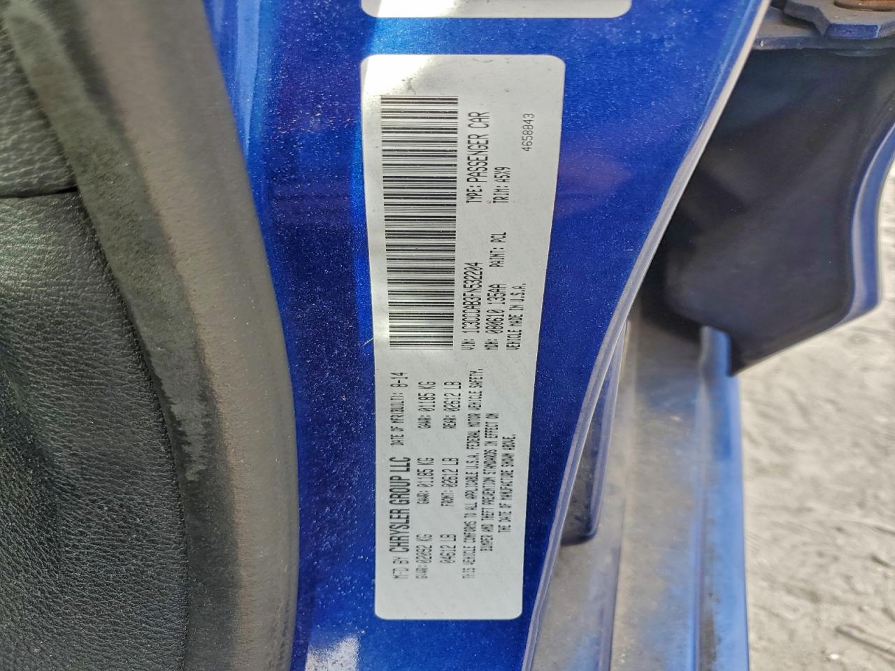 2015 Chrysler 200 Limited VIN: 1C3CCCAB3FN532204 Lot: 93748465