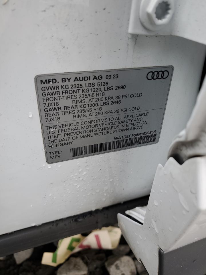 2024 Audi Q3 Premium S Line 45 VIN: WA1DECF36R1039358 Lot: 92161365