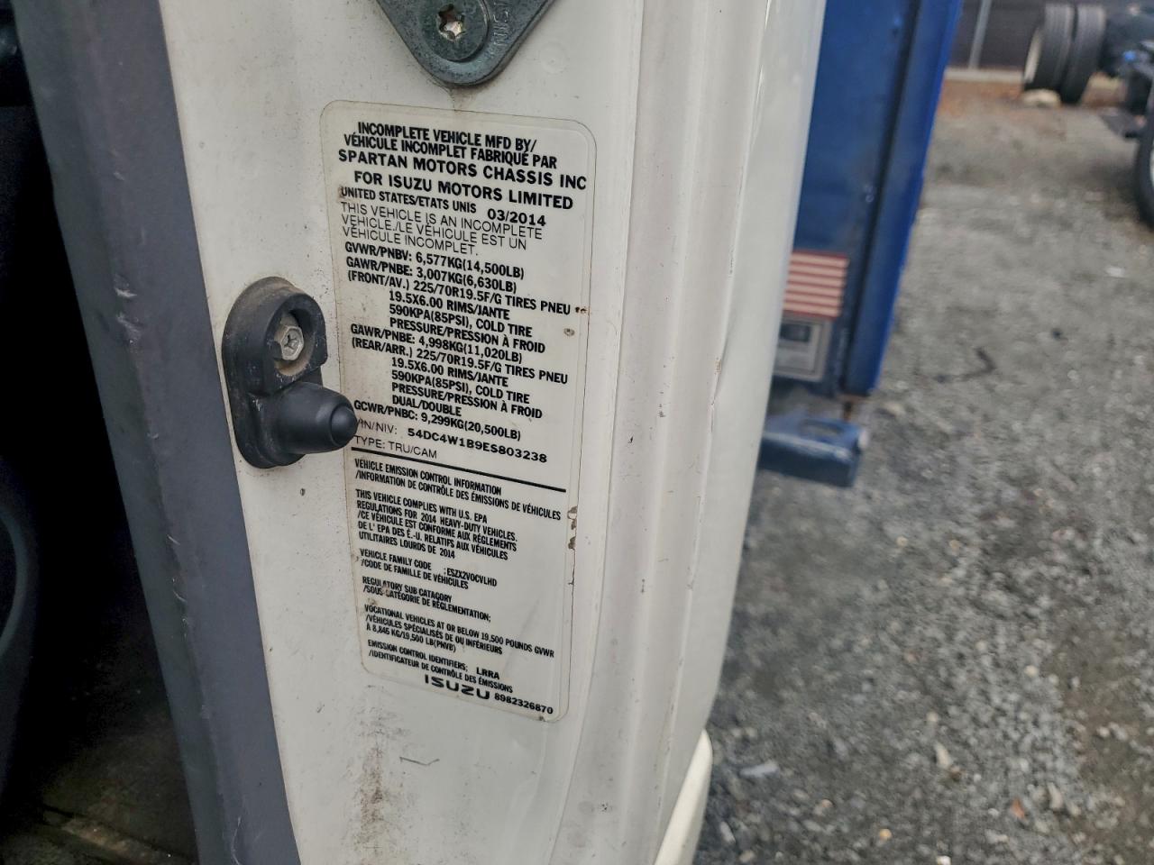 2014 Isuzu Npr Hd VIN: 54DC4W1B9ES803238 Lot: 92985105