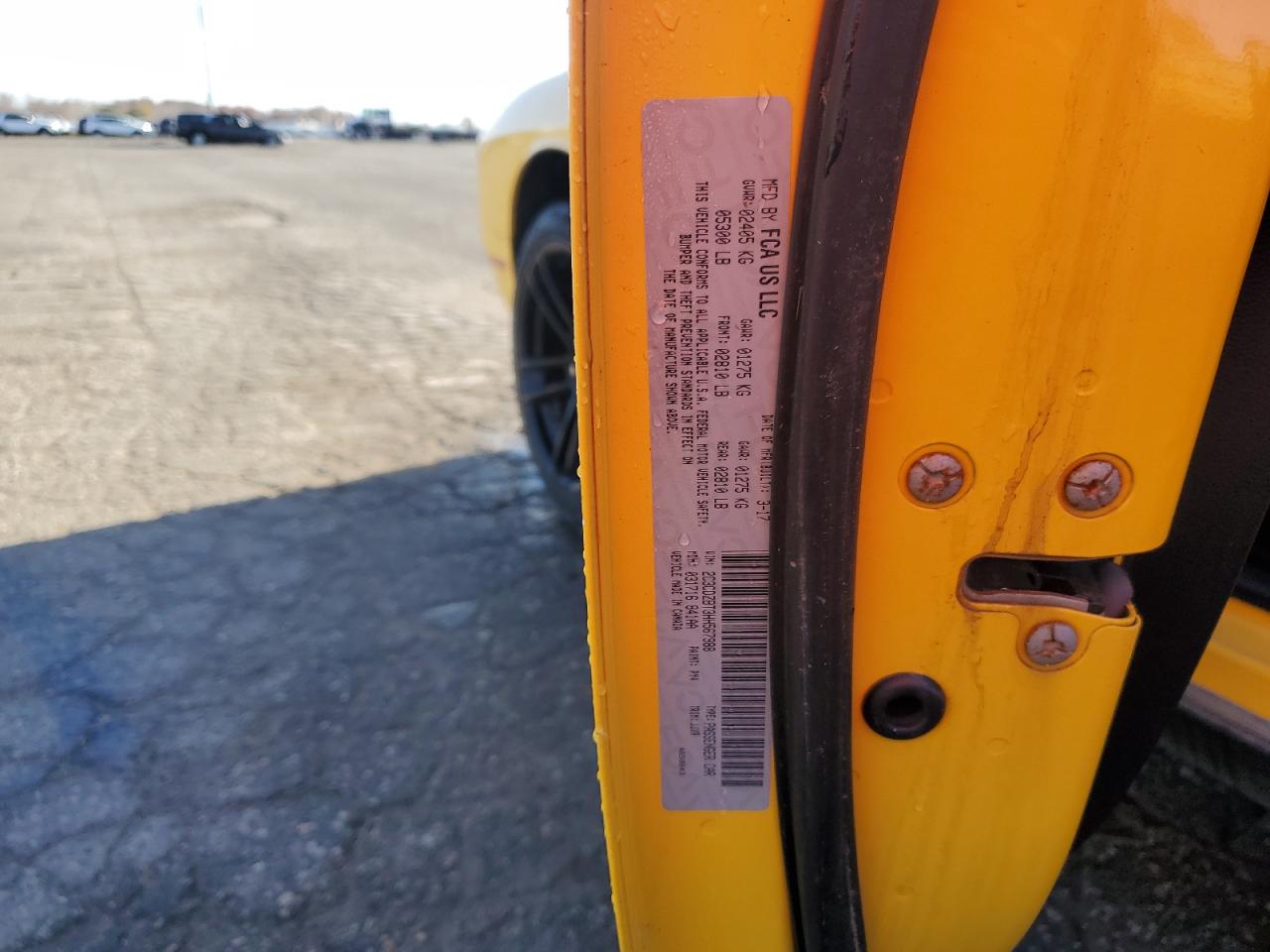 2017 Dodge Challenger R/T VIN: 2C3CDZBT3HH567988 Lot: 84300615