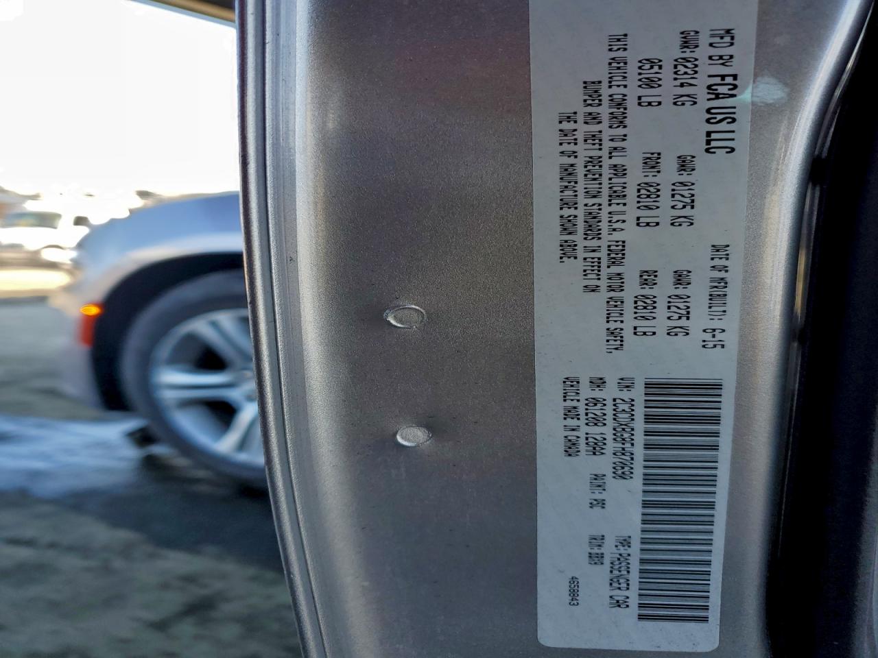 2015 Dodge Charger Se VIN: 2C3CDXBG8FH870690 Lot: 92433415