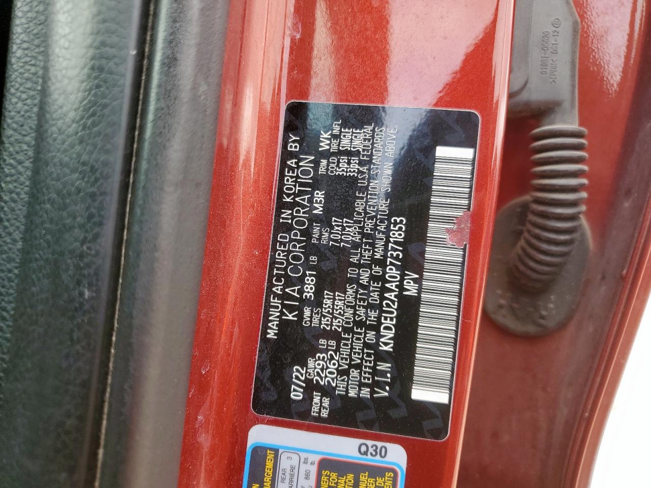 2023 Kia Seltos S VIN: KNDEU2AA0P7371853 Lot: 93920545