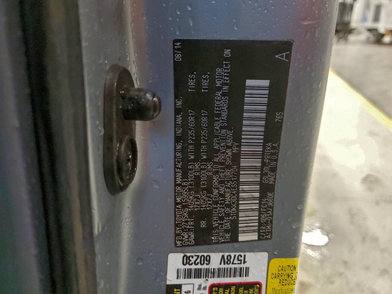 2014 Toyota Sienna Le VIN: 5TDKK3DC4ES517704 Lot: 94299925