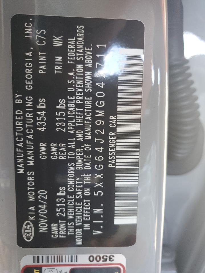 2021 Kia K5 Gt Line VIN: 5XXG64J29MG042711 Lot: 91526005