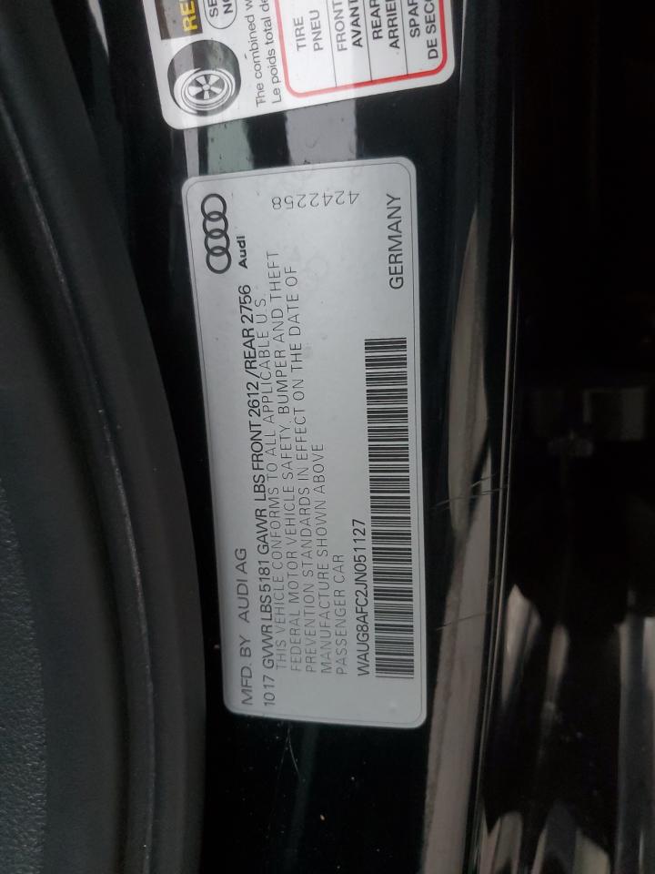 2018 Audi A6 Premium Plus VIN: WAUG8AFC2JN051127 Lot: 90699735