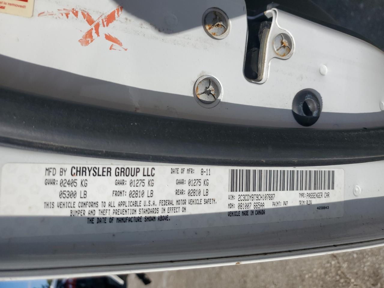 2012 Dodge Challenger R/T VIN: 2C3CDYBT9CH107687 Lot: 91784485