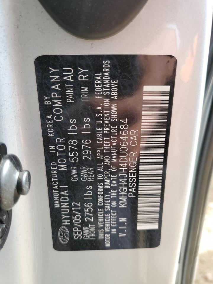 2013 Hyundai Equus Signature VIN: KMHGH4JH4DU064684 Lot: 91231865