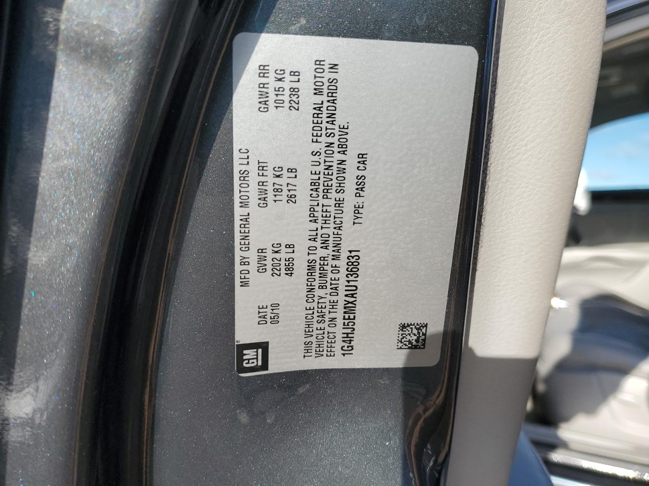 2010 Buick Lucerne Cxl VIN: 1G4HJ5EMXAU136831 Lot: 91963045