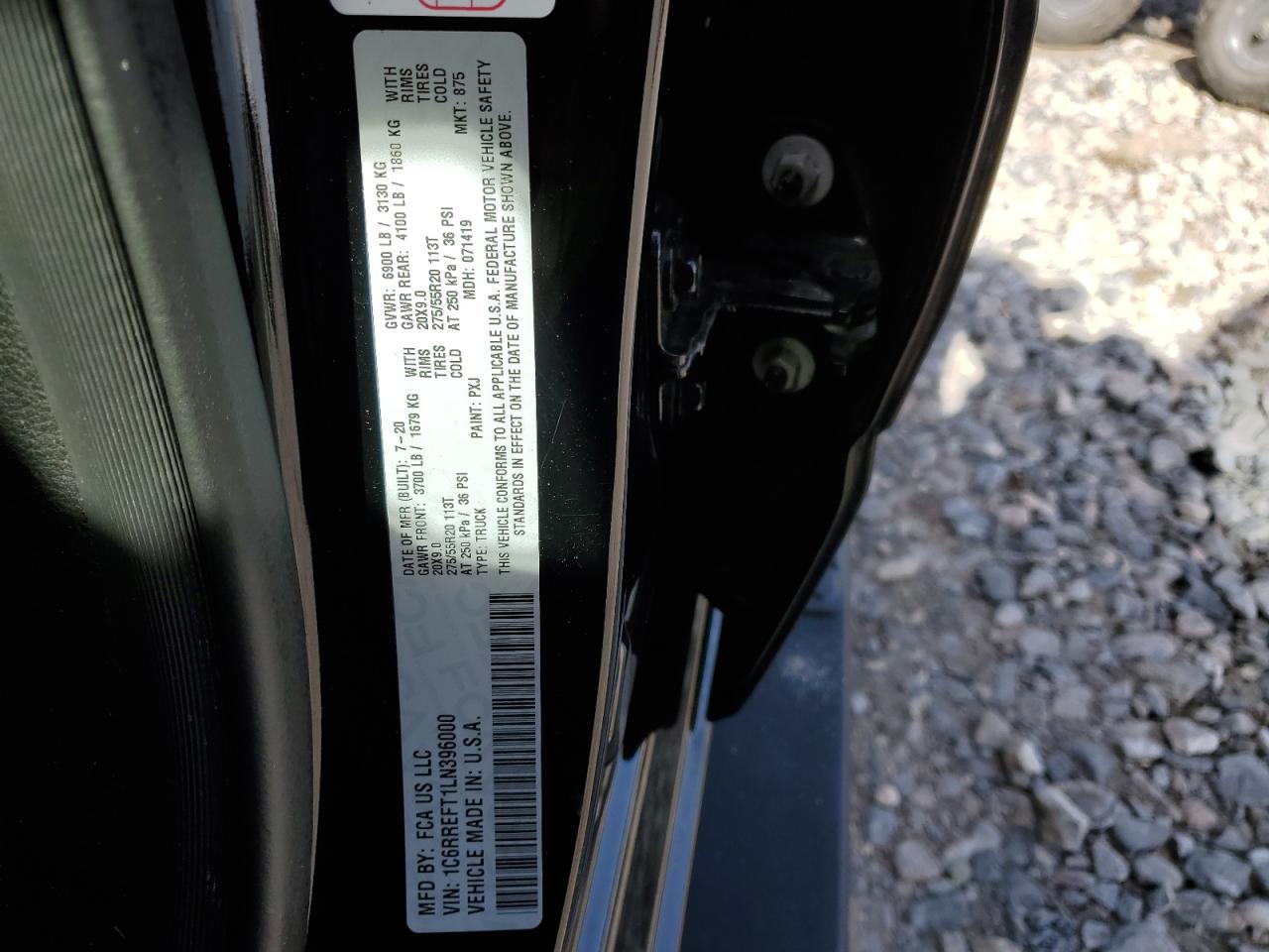 2020 Ram 1500 Big Horn/Lone Star VIN: 1C6RREFT1LN396000 Lot: 92535875