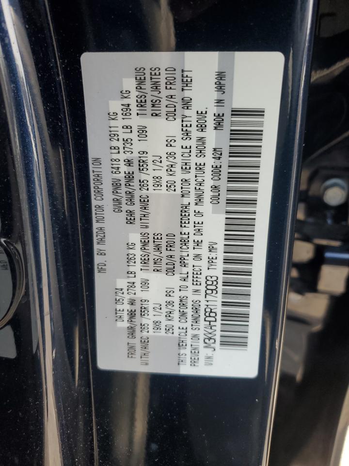 2024 Mazda Cx-90 Select VIN: JM3KKAHD6R1179093 Lot: 93474585