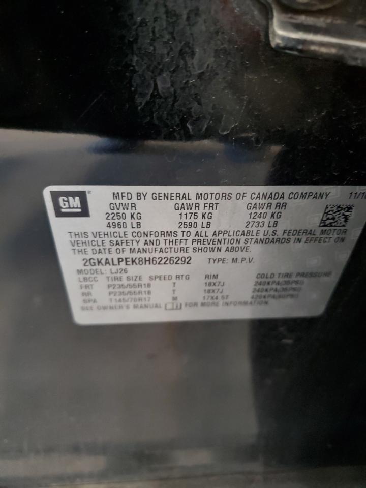 2017 GMC Terrain Slt VIN: 2GKALPEK8H6226292 Lot: 90348265