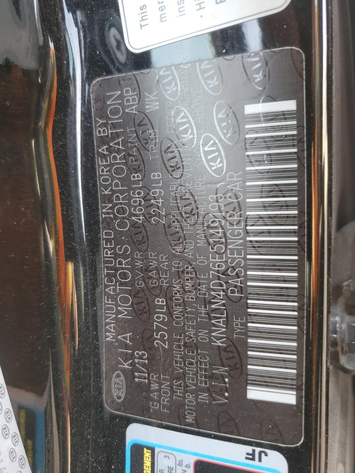 2014 Kia Cadenza Premium VIN: KNALN4D76E5149193 Lot: 91406885