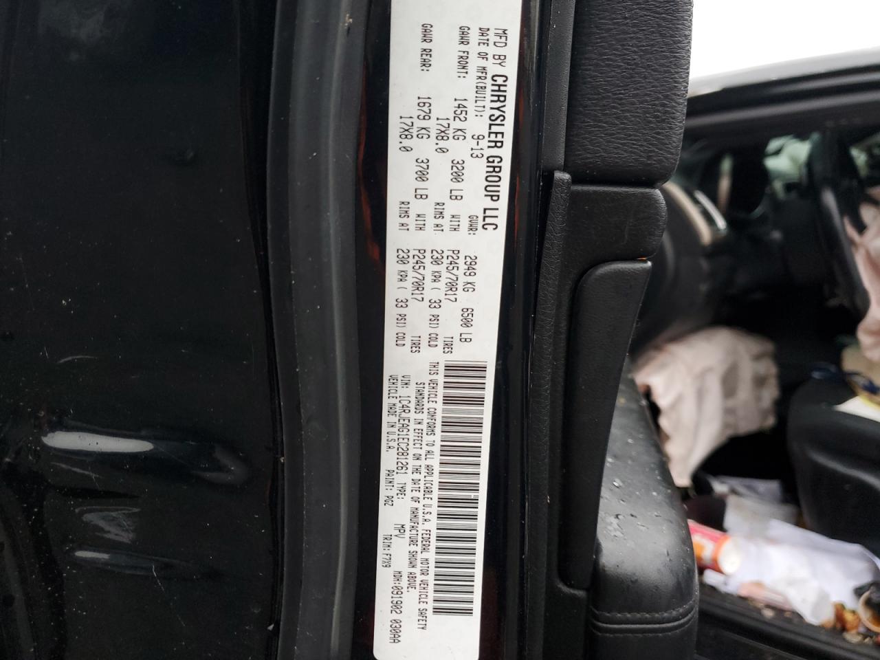 2014 Jeep Grand Cherokee Laredo VIN: 1C4RJEAG1EC281261 Lot: 93703585