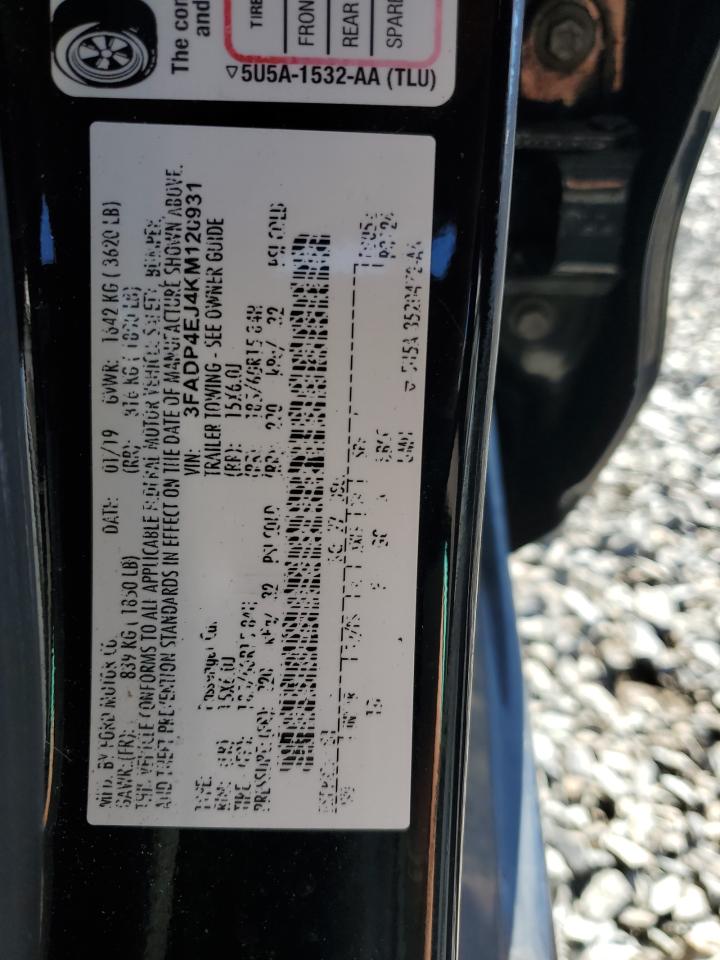 2019 Ford Fiesta Se VIN: 3FADP4EJ4KM120931 Lot: 90720465