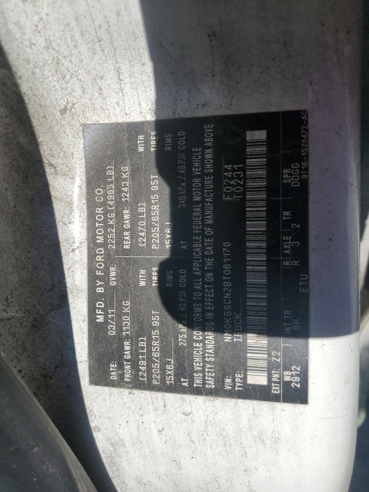 2011 Ford Transit Connect Xlt Premium VIN: NM0KS9CN2BT061170 Lot: 91446895