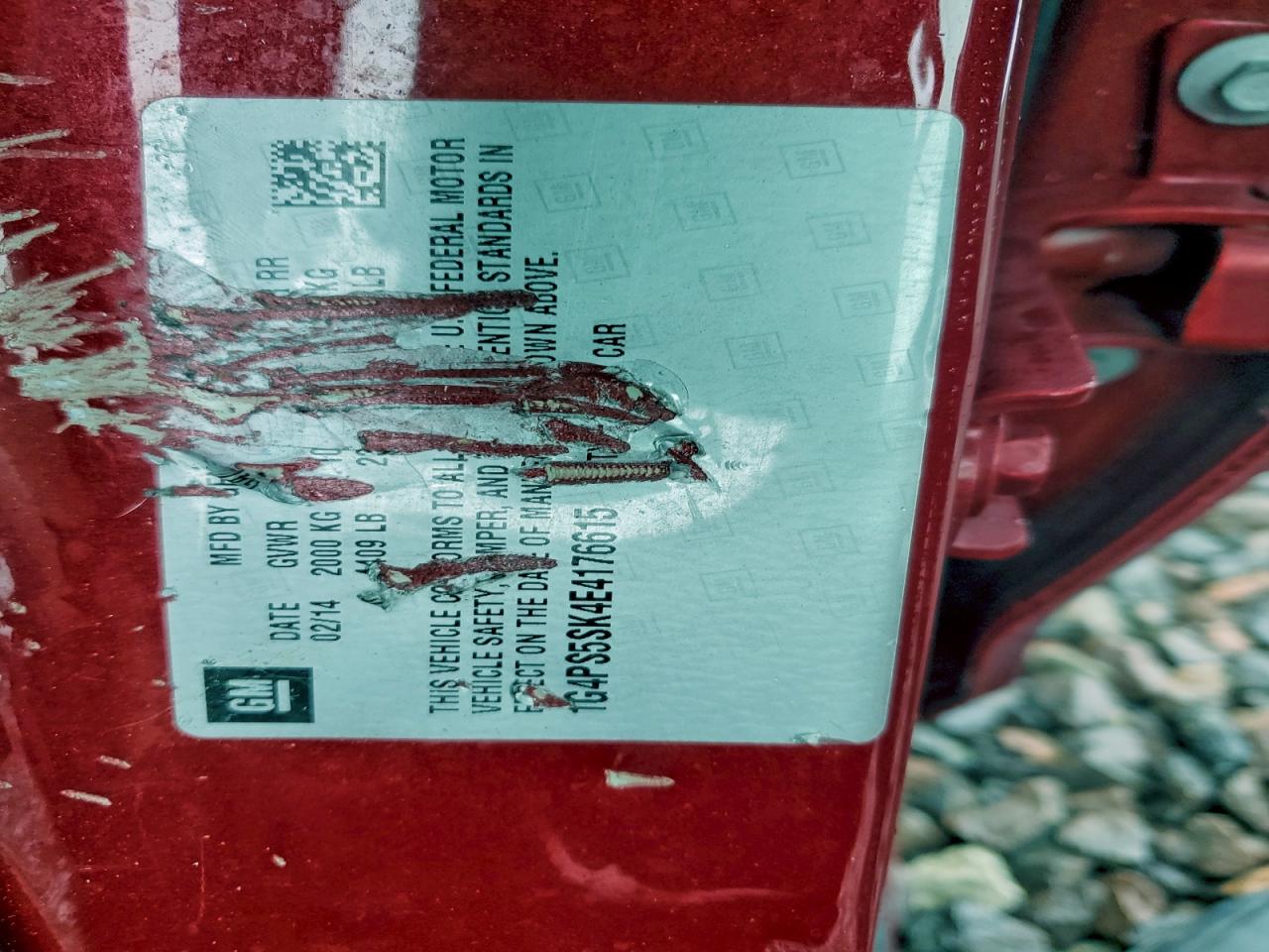 2014 Buick Verano VIN: 1G4PS5SK4E4176615 Lot: 94282195