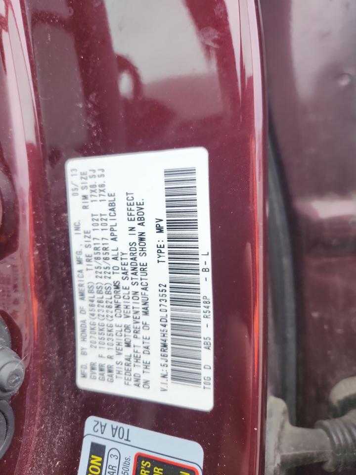 2013 Honda Cr-V Ex VIN: 5J6RM4H54DL073552 Lot: 92065035