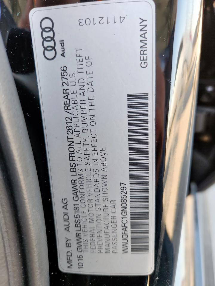 2016 Audi A6 Premium Plus VIN: WAUGFAFC1GN085297 Lot: 91478245