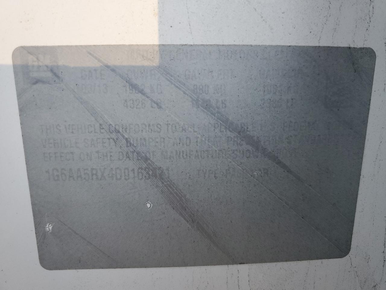 2013 Cadillac Ats VIN: 1G6AA5RX4D0163421 Lot: 92577665