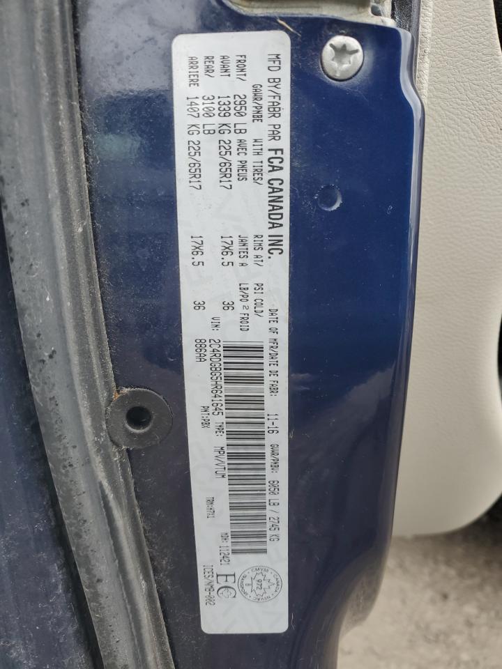 2017 Dodge Grand Caravan Se VIN: 2C4RDGBG5HR641645 Lot: 92926625