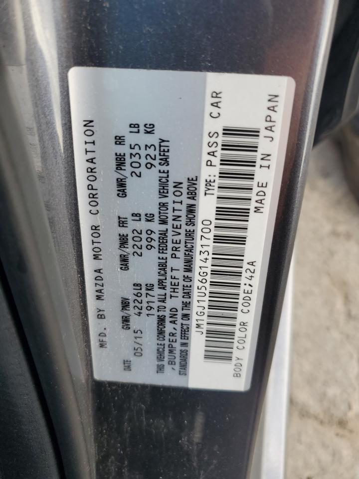 2016 Mazda 6 Sport VIN: JM1GJ1U56G1431700 Lot: 90864615