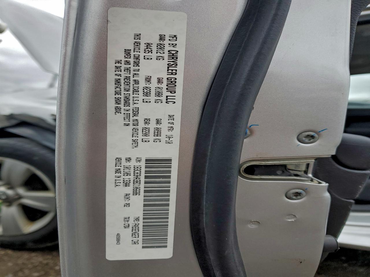 2011 Dodge Caliber Mainstreet VIN: 1B3CB3HA3BD106686 Lot: 94030215