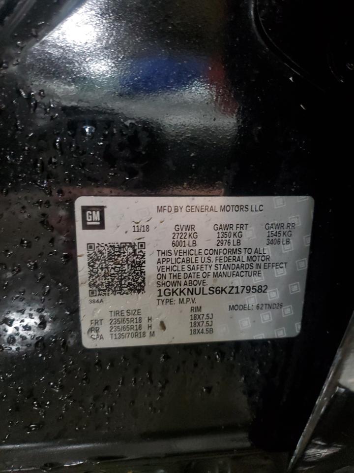 2019 GMC Acadia Slt-1 VIN: 1GKKNULS6KZ179582 Lot: 91024345