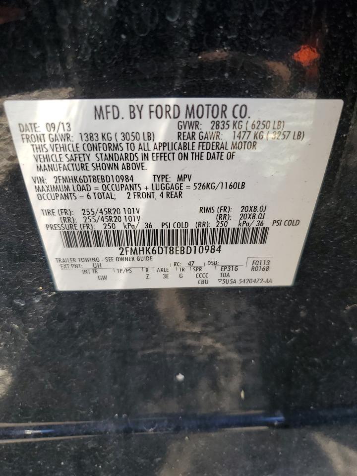 2014 Ford Flex Limited VIN: 2FMHK6DT8EBD10984 Lot: 91565695