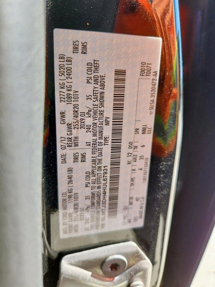 2017 Lincoln Mkc Reserve VIN: 5LMTJ3DH4HUL67931 Lot: 91004855