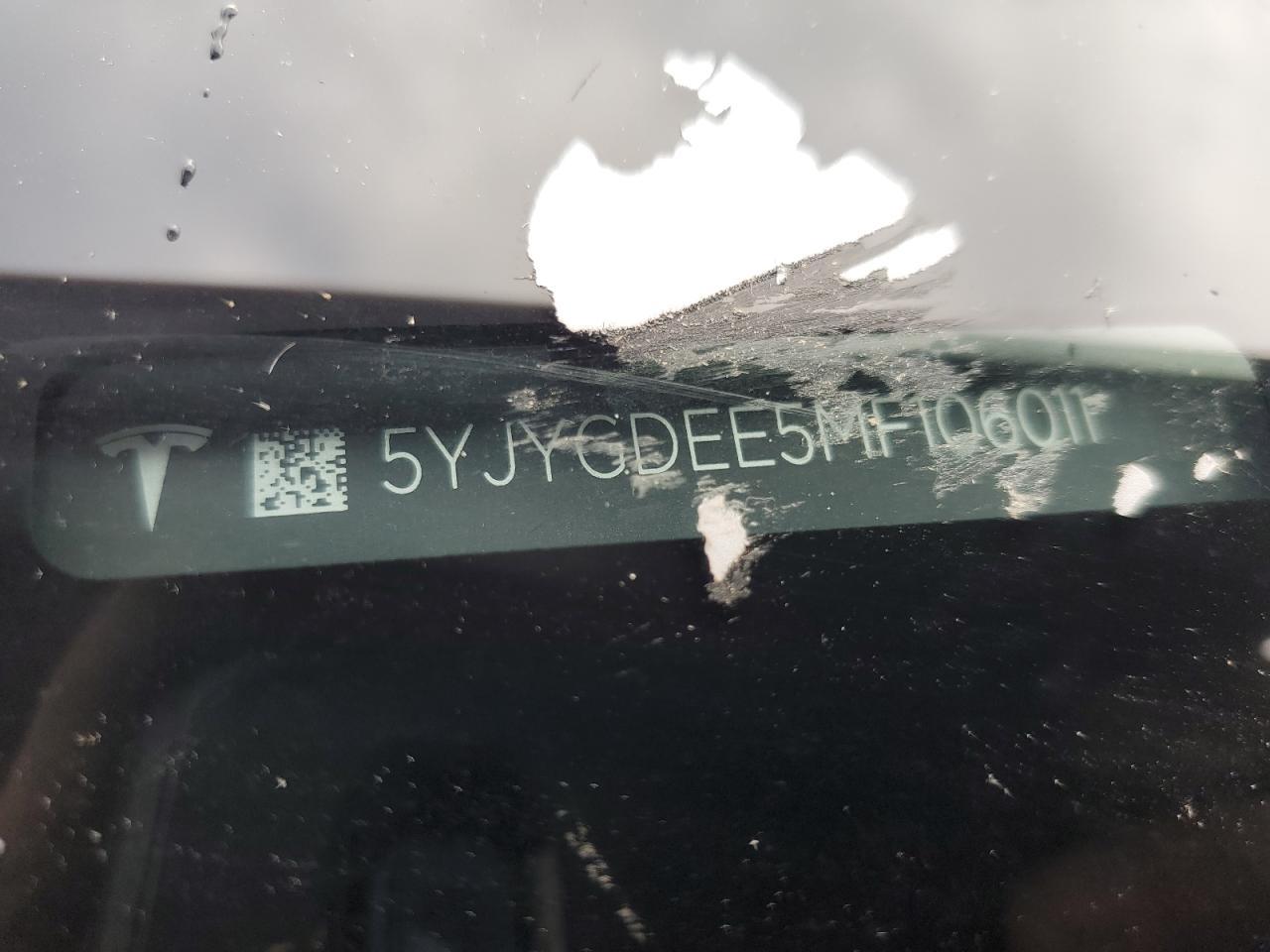 2021 Tesla Model Y VIN: 5YJYGDEE5MF106011 Lot: 91084085